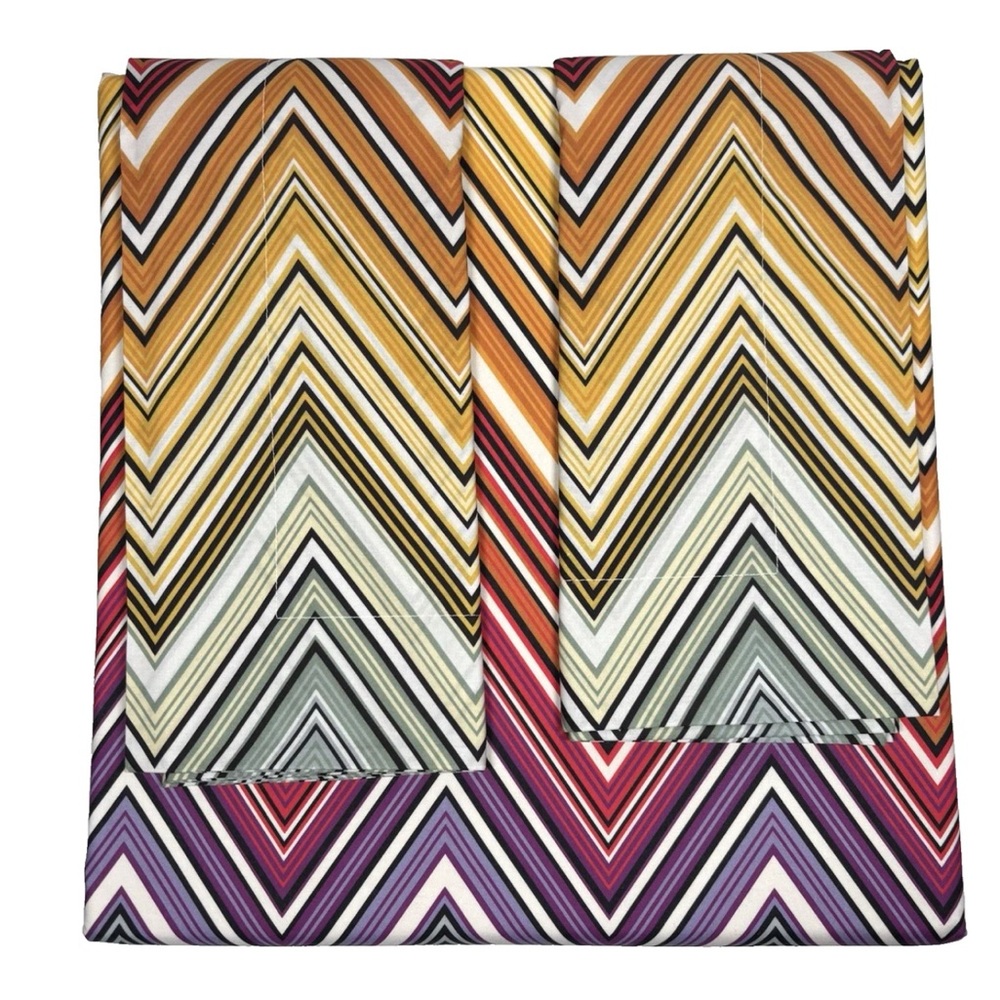 MISSONI Millano Trevor KING Duvet Set Chevron 3PC Shams Italy Multicolor Luxury